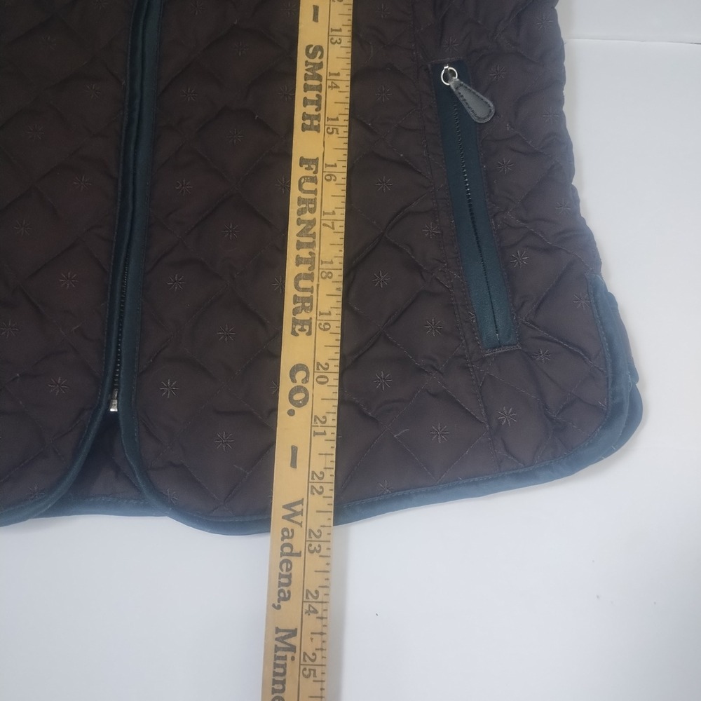 Eddie Bauer Quilted Goose Down Vest Women's Small Chocolate Brown Gorpcore Cabin - Picture 10 of 10